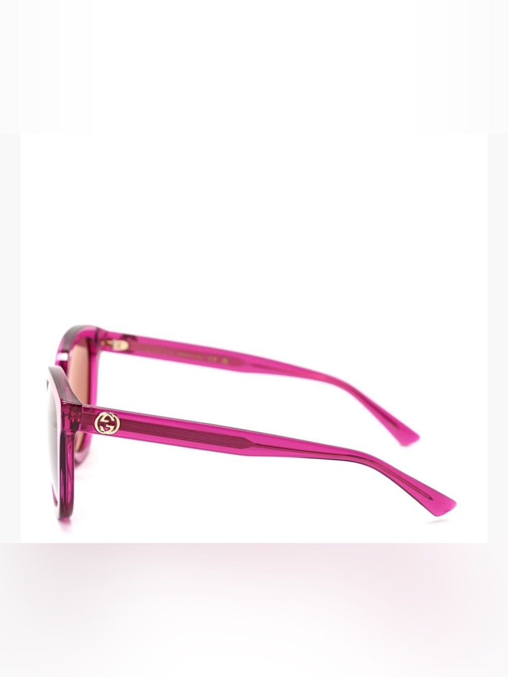 Gucci GG1315S Fuchsia Rounded Cat Eye Sunglasses w/ Case & Pouch $475 Retail - Picture 6 of 9